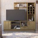 Ver imagem 1 de Estante para TV e Home Theater até 55 Polegadas 199,9CMX180CM 2 Portas e 1 Gaveta Irlanda