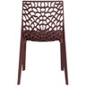 Kit 4 Cadeiras Gruvyer Design Cozinha Sala de Estar Jantar - Marrom - 5