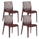 Ver imagem 1 de Kit 4 Cadeiras Gruvyer Design Cozinha Sala de Estar Jantar 