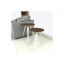 Ver imagem 2 de Conjunto 2 Mesinhas Lateral Canto Sala Quarto Redonda B.m Fs