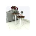 Ver imagem 1 de Conjunto 2 Mesinhas Lateral Canto Sala Quarto Redonda B.m Fs