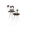 Ver imagem 5 de Conjunto 2 Mesinhas Lateral Canto Sala Quarto Redonda B.m Fs