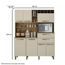 Ver imagem 2 de Armario de Cozinha 7 Portas e 2 Gavetas Monte Rey Valde Moveis Cinamomo/off White