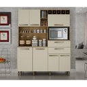 Ver imagem 1 de Armario de Cozinha 7 Portas e 2 Gavetas Monte Rey Valde Moveis Cinamomo/off White