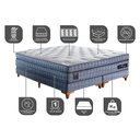 Ver imagem 3 de Cama Box Queen Colchão Euro Pillow + Box 158x198x70 Molas Ensacadas Cama inBox Supreme Confort Gel