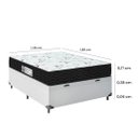 Ver imagem 3 de Cama Box Baú Casal + Colchão D33 One Face - 61x138x188cm - E-shop Casa - Couro