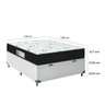 Cama Box Baú Casal + Colchão D33 One Face - 61x138x188cm - E-shop Casa - Couro - 3
