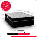 Ver imagem 3 de Cama Box Baú Casal + Colchão D33 One Face - 61x138x188cm - e-Shop Casa - Suede