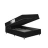 Cama Box Baú Casal + Colchão D33 One Face - 61x138x188cm - E-shop Casa - Suede - 4