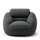 Ver imagem 1 de Poltrona Núcleo Elegante e Luxuosa Enchimento Pérolas 3mm Pufe Macio Cinza