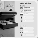 Ver imagem 2 de Cama Box Baú Casal + Colchão D33 One Face 61x138x188cm - e-Shop Casa - Couro