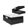 Cama Box Baú Casal + Colchão D33 One Face 61x138x188cm - E-shop Casa - Couro - 1