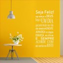 Ver imagem 1 de Adesivo de Parede Seja Feliz - Branco