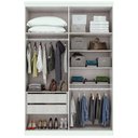 Ver imagem 2 de Guarda-roupa Casal com Espelhos 4 Portas 2 Gavetas Alonzo New Lopas - Branco
