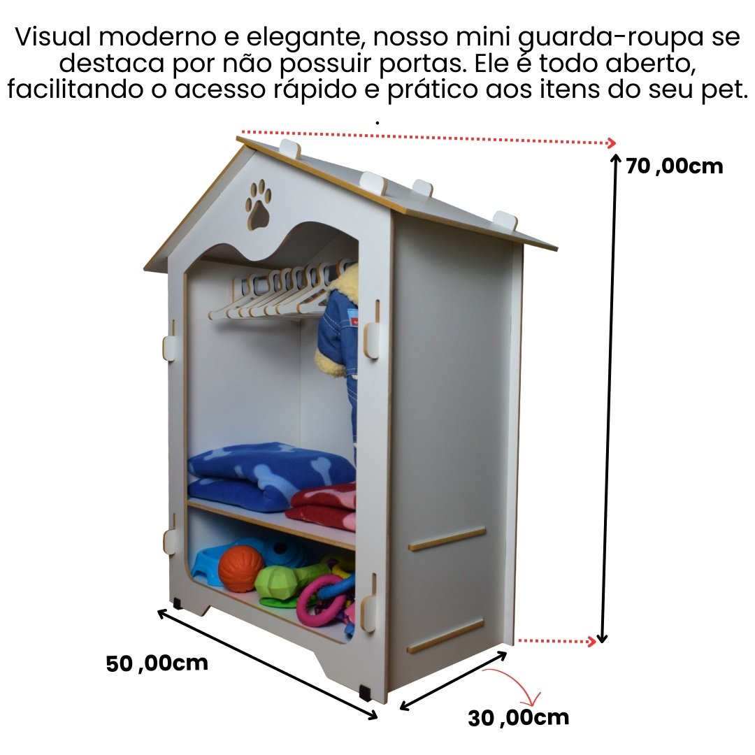 Guarda Roupa Closet Pet Organizador Mdf - 2