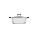 Ver imagem 1 de Caçarola Rasa Solar Silicone em Aço Inox com Fundo Triplo e Tampa de Vidro 30 Cm 8,9 L