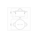 Ver imagem 2 de Caçarola Rasa Solar Silicone em Aço Inox com Fundo Triplo e Tampa de Vidro 30 Cm 8,9 L