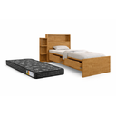 Ver imagem 1 de Cama Solteiro com Colchão D23 Baú Gavetas e Prateleiras Multifuncional para Organização do Quarto