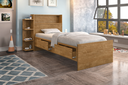 Ver imagem 2 de Cama Solteiro com Colchão D23 Baú Gavetas e Prateleiras Multifuncional para Organização do Quarto