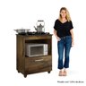 Balcão para Cooktop 5 Bocas 1 Porta Basculante 1 Nicho para Micro-ondas Salvia Kaiki Móveis Ipê - 6