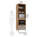 Ver imagem 3 de Paneleiro 2 Portas e 2 Gavetas com Nichos Torre Quente 70cm Vitra Luciane Móveis