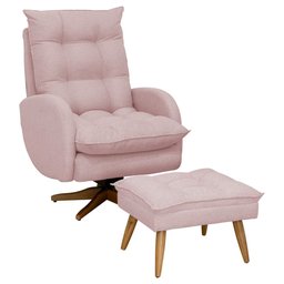 Poltrona Amamentação Clarice Giro/balanço Tm700 Decor Loppes Poltrona Amamentacão Balanço Decorativa - 1