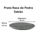 Ver imagem 2 de Kit 10 Pratos Rasos Refeição de Pedra Sabão 30 cm - Curados