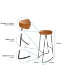 Ver imagem 5 de Mesa Bistrô Alta Redonda com Base Peroba Aurora Preto