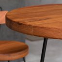 Ver imagem 3 de Mesa Bistrô Alta Redonda com Base Peroba Aurora Preto