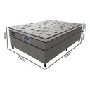 Ver imagem 3 de Cama Box Conjugado Casal com Colchão 138x60x188 Stone Gazin Cr35340 Natural Cinza