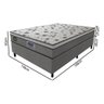 Cama Box Conjugado Casal com Colchão 138x60x188 Stone Gazin Cr35340 Natural Cinza - 3