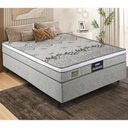 Ver imagem 1 de Cama Box Conjugado Casal com Colchão 138x60x188 Stone Gazin Cr35340 Natural Cinza
