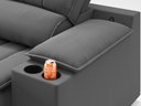Ver imagem 7 de Sofá com Porta Copos Carregador USB Ret Rec Murano 2,50m Velosuede Grafite - NETSOFAS