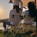 Ver imagem 4 de Cadeira Camping Dobrável com Bolso - Conforto e Praticidade