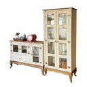 Ver imagem 7 de Cristaleira Madeira Maciça com Balcão Rústico Branco Garapa D125 D113 Shop Jm