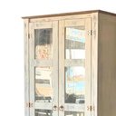 Ver imagem 3 de Cristaleira Madeira Maciça com Balcão Rústico Branco Garapa D125 D113 Shop Jm