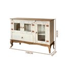 Ver imagem 6 de Cristaleira Madeira Maciça com Balcão Rústico Branco Garapa D125 D113 Shop Jm