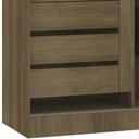 Ver imagem 3 de Guarda Roupa Solteiro 135cm 2 Portas 3 Gavetas Delphi Avelã/branco L01 - Mpozenato