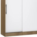 Ver imagem 2 de Guarda Roupa Solteiro 135cm 2 Portas 3 Gavetas Delphi Avelã/branco L01 - Mpozenato