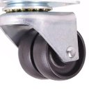 Ver imagem 2 de Rodízio Nylon com Placa Giratoria Rodas Duplas até 125kg