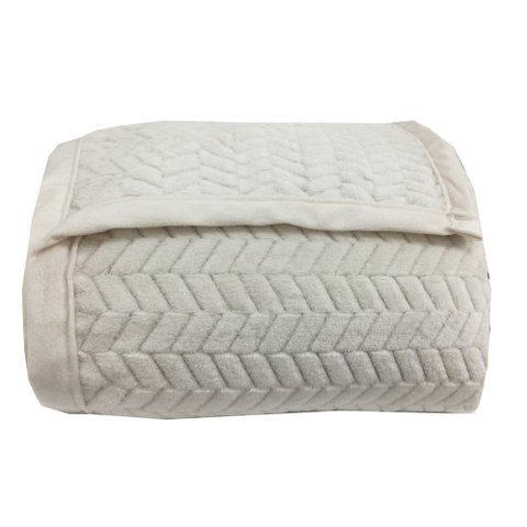 Cobertor Toque de Seda 2,20 x 2,40 Marfim Favo Niazitex