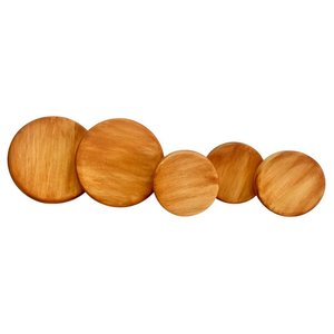 Cabideiro Caramelo de Parede em Madeira 5 Ganchos