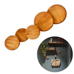 Cabideiro Caramelo de Parede em Madeira 5 Ganchos - 2