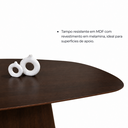 Ver imagem 5 de Mesa de Jantar Orgânica Eclat Base Cone Oval 140x90cm - MDF Tabaco