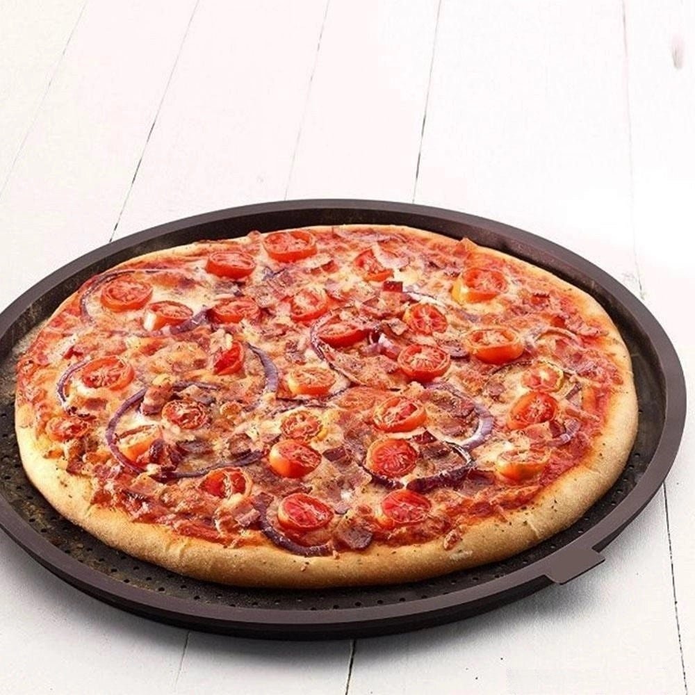 Kit 03 Forma Assadeira Tapete Silicone Pizza Redonda 34,5cm - 4