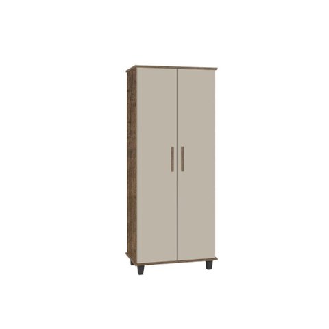 Multiuso Organizador Lis 2 Portas Cor Canela / Off White