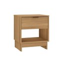 Ver imagem 1 de Mesa de Cabeceira 1145 1 Gaveta MDF Amadeirado Carraro