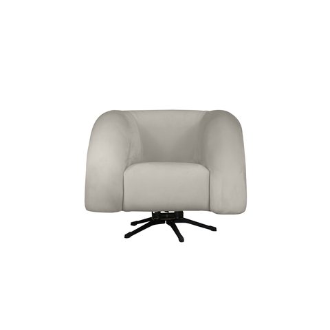 Poltrona Micheli 94cm Base Reclinável Veludo: Marfim