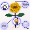 Ver imagem 3 de Cabideiro de Parede Cabide para Toalha 1 Gancho Flor Amarela