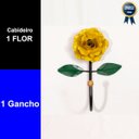 Ver imagem 2 de Cabideiro de Parede Cabide para Toalha 1 Gancho Flor Amarela